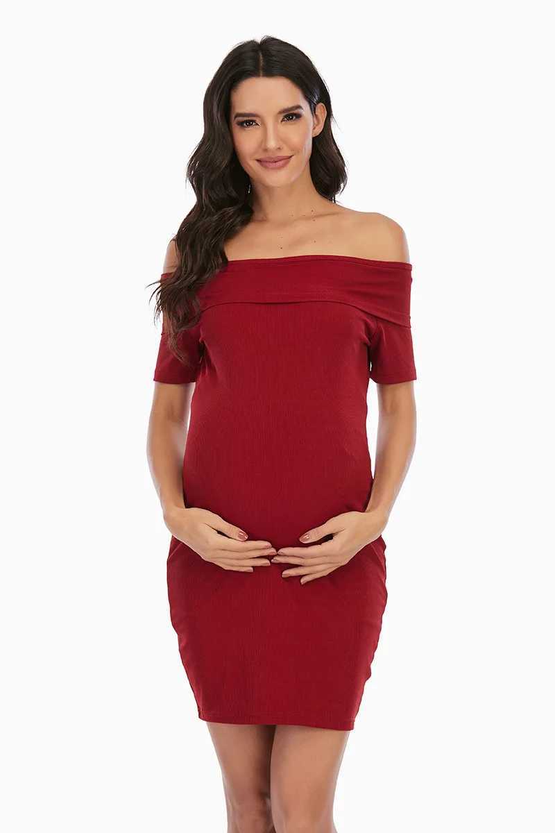 Summer Maternity Dress Photograghy Props Sleeveless Pregnancy Clothes For Pregnant Women Off Shoulder Brief Shot Maternity DressT250311
