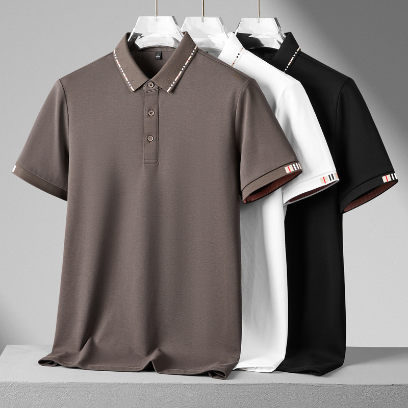 Summer Short sleeved Polo Shirt for Business Luxury Casual Jacquard Collar Half Sleeve T-shirt Leading Top Men's Wear tracksuit