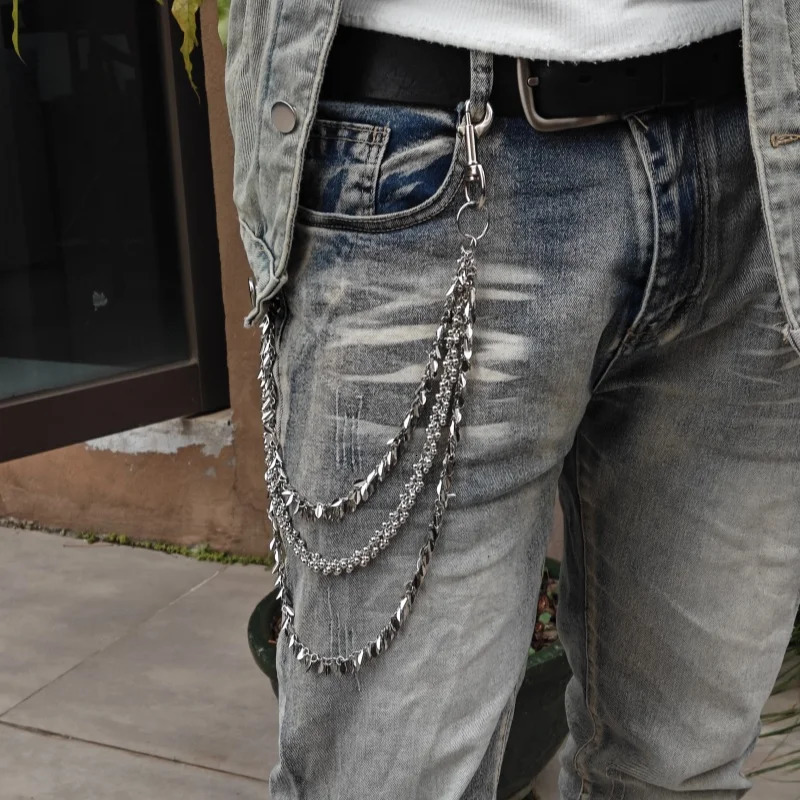 Copper leaf litter Round Bead Simple Style Pants Chain Model Mens And Womens Styles Advanced Texture y2k Accessories 250303