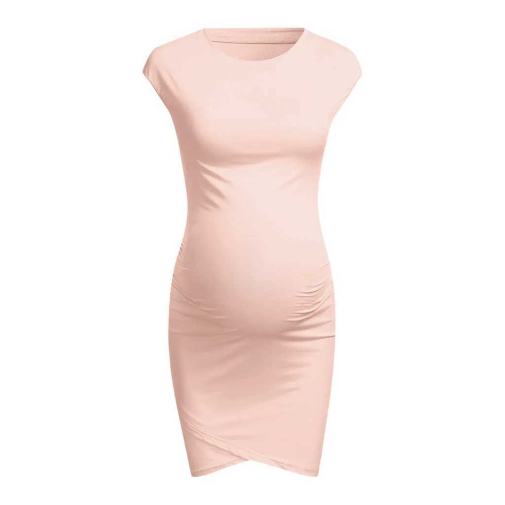 Long Fall Dresses For Women Maternity Comfortable Solid Dresse Sleeveless Pregnat Midi Fashion Petite Summer Dress WomenT250311