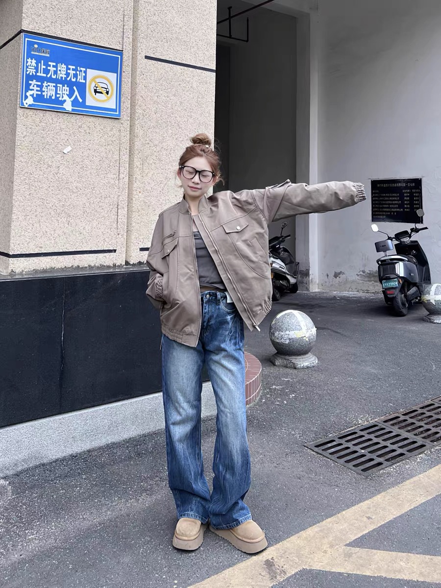 Men's Jeans Burst Pattern Y2K Mens Hip Hop Retro Blue Baggy Jeans Denim Pants Goth High Waisted Wide Trousers