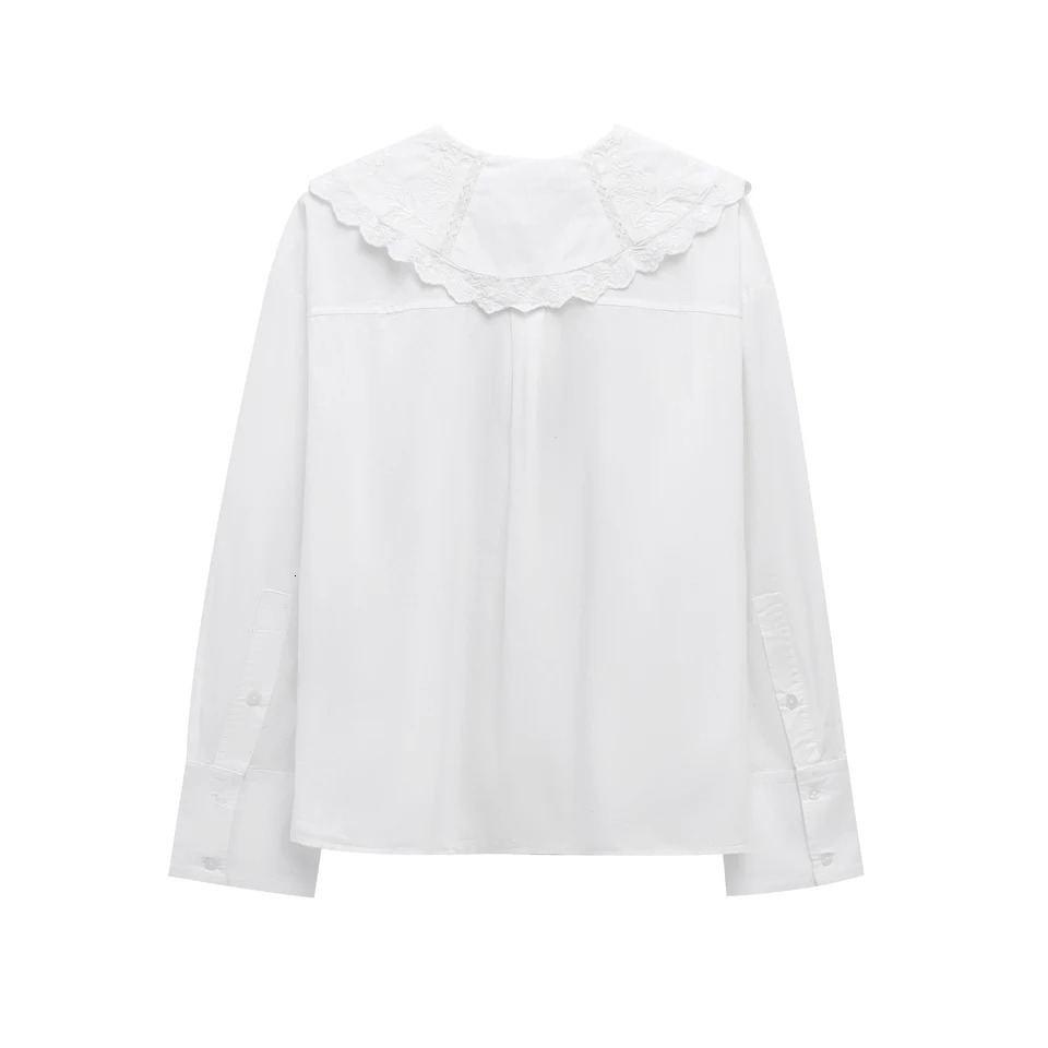 TRAFSHE Women Spring Autumn Long Sleeve Single Breasted Lace Up Doll Collar Blouse Street Clothing Shirt Chic Ladies Top 0881001 250311