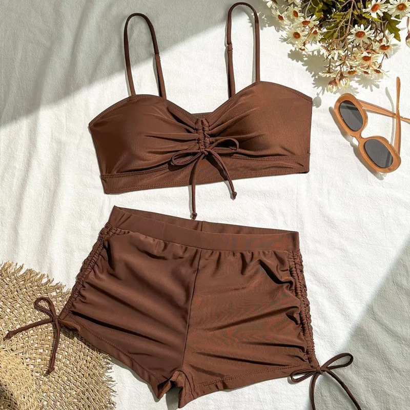 Summer Swimsuits Tankini Sets Female Swimwear Push Up For Beach Wear TwoPiece Bathing Suits Pool Womens Swimming Suit 250310