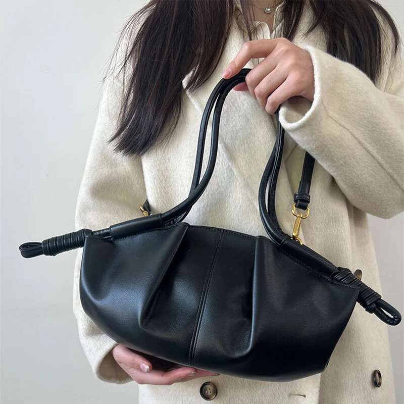Pleated Cloud Women's Texture Shoulder Bag - Shiny & Hot High Quality, Korean Style, Perfect For Commuting - & Quality, Style,