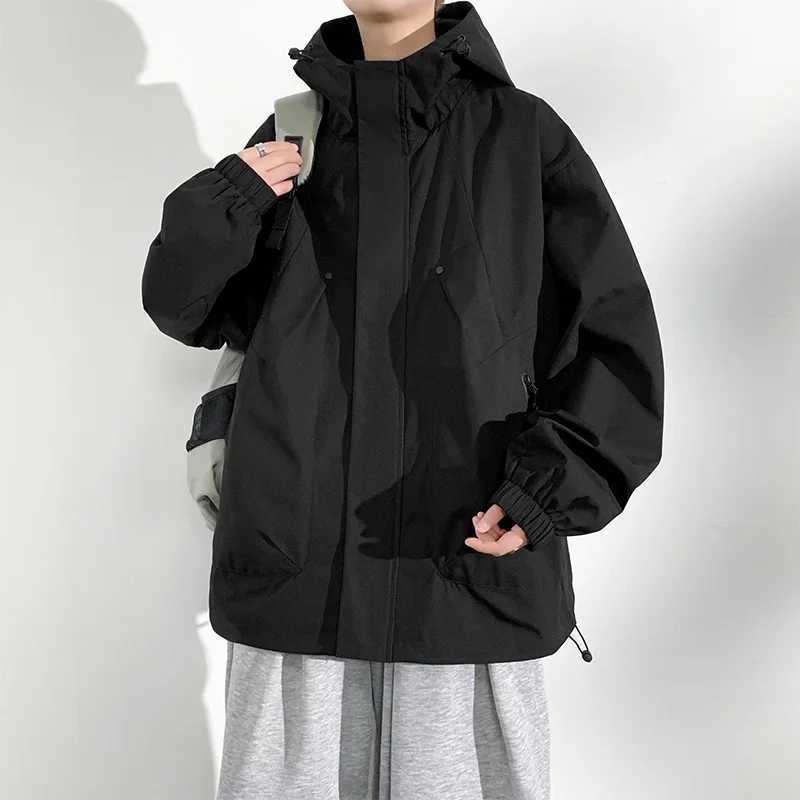 2025 Spring New 8XL Men Jacket Hooded Windbreaker Trench Coats Oversized Waterproof Bomber Jackets Camping Loose Thin SoftshellT250311