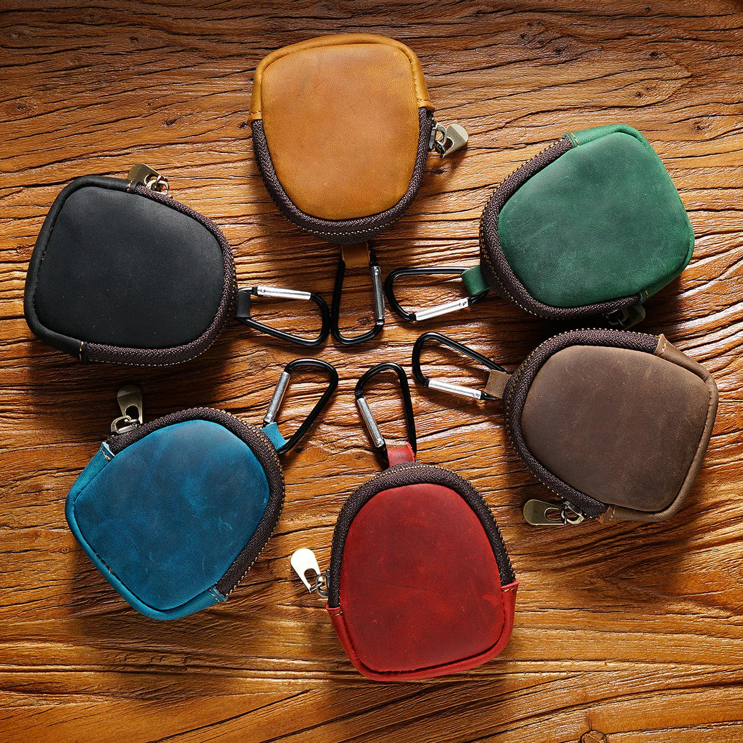 Original leather car key butler stand mens multifunctional wallet womens cowhide zipper coin 250311