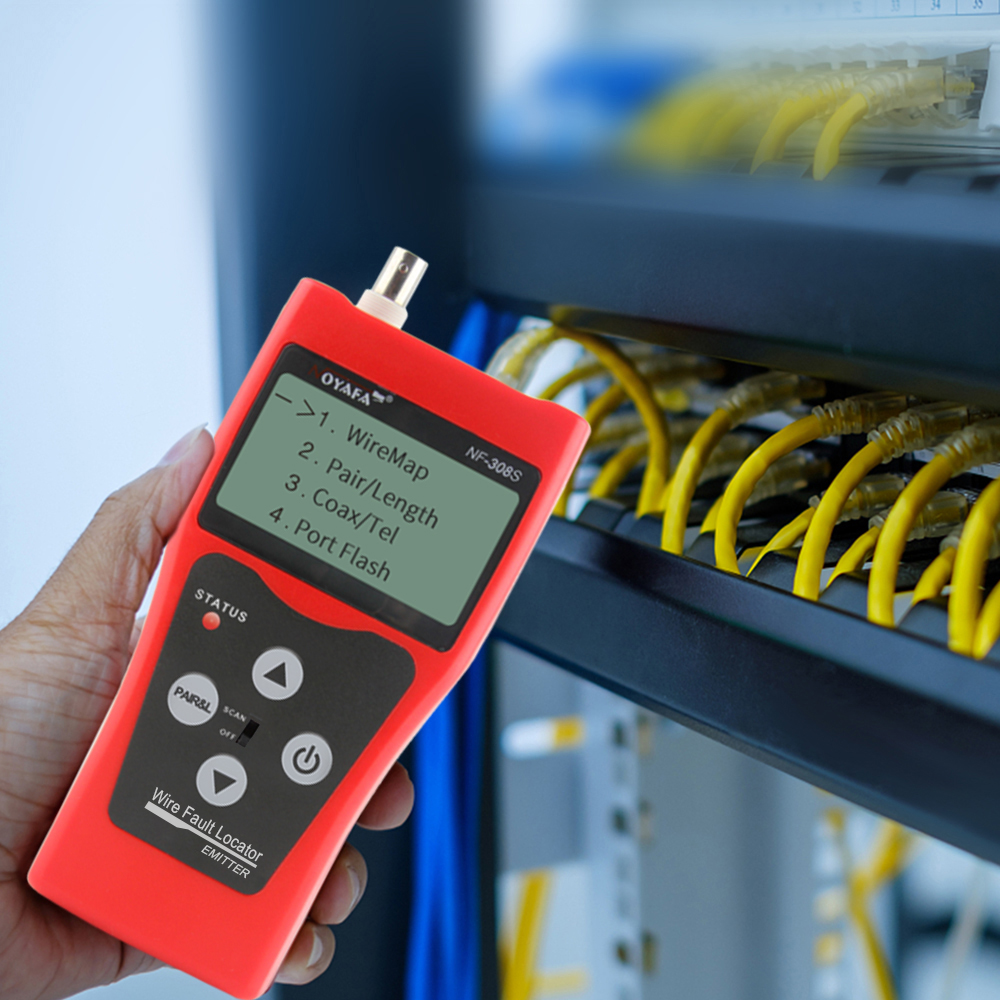 NOYAFA NF-308S Network Cable tester LCD display Wiremap tracker RJ45 RJ11 BNC Multi-function cable length continuity test tools