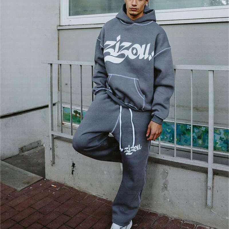 Autumn Fashion Brand Letter Print Reverse Line Sweater Y2K Hip Hop Street Wear Men's and Women's Pullover Top