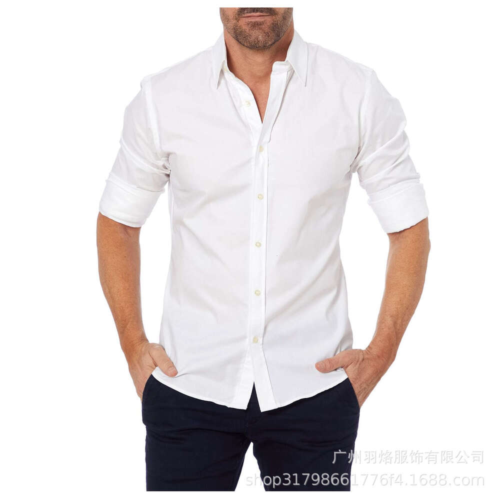 Men's Four Seasons Leisure Oxford Cloth Shirt Slimming Business Edition Anti access Zipper Design for 2025 New Casual Fashion Trendy Clothing