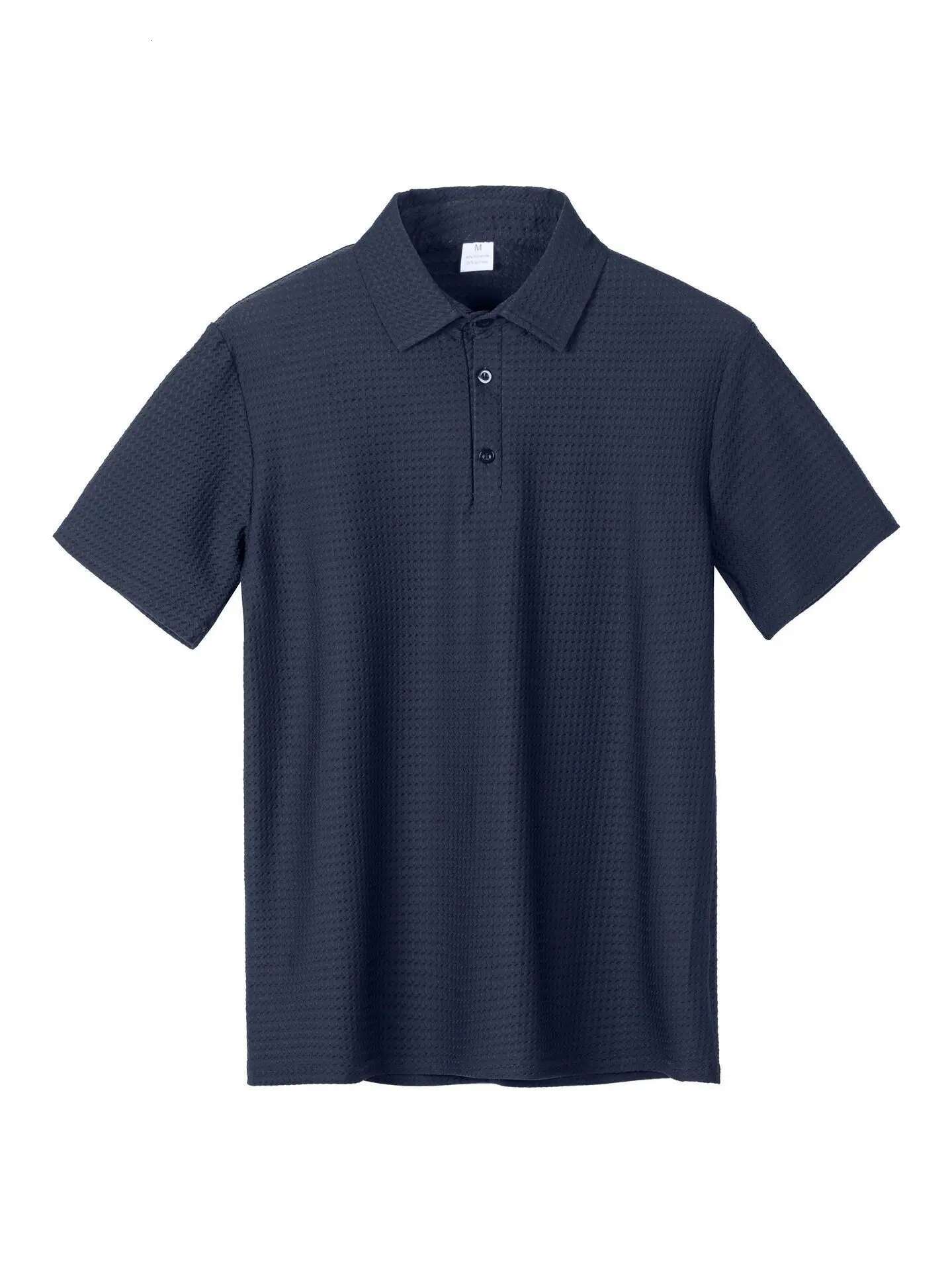 Cross-Border Summer Sell High-End New Quick Dry Men's Ice Silk Collar POLO Polo Shirt