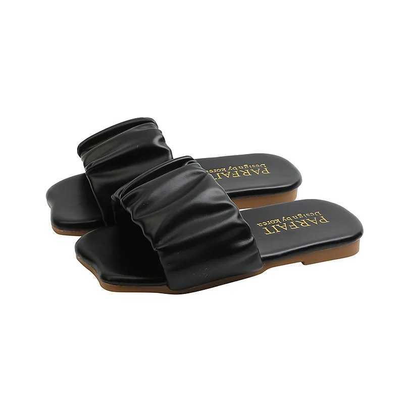Girls Slippers Kids Summer Swimming Bath Slippers Anti-skid Pleated Ruffles Classic Fashion Children Beach Slides House OutdoorT250311