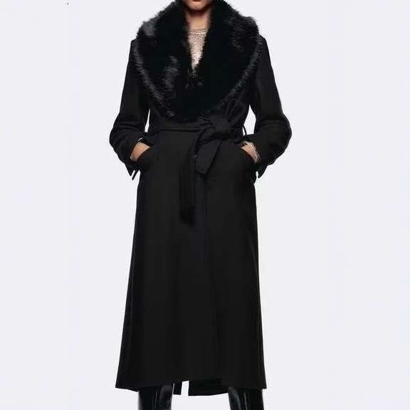 Winter Style Street Fashion 2024 Lapel New Product Long Woolen Coat Jacket Women's Clothing