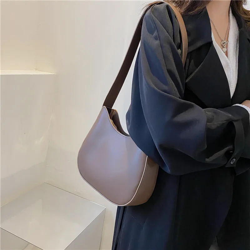 PU Leather Fashion Design Crossbody Bags For Women Summer Travel Shoulder Bags Large Capacity Handbags and Purse Armpit Hobo Bag R250311