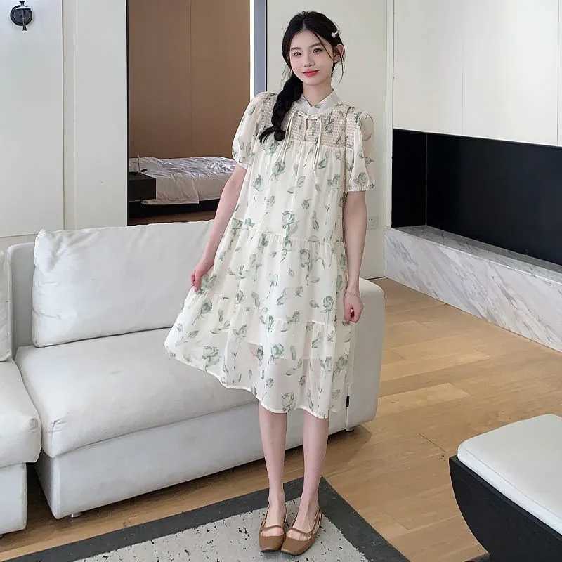 2025 Pregnant Womens Clothing Summer New maaternity Dress Summer Trendy Mid length Outward Loose Pregnant Womens Dress LH134T250311