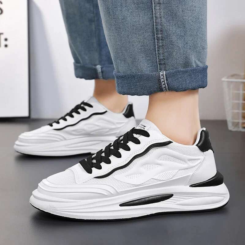 2025 New Model Designer Fashion White Men Casual Sneakers Outdoor Breathable Lightweight Running Platform Comfortable Tennis Shoes