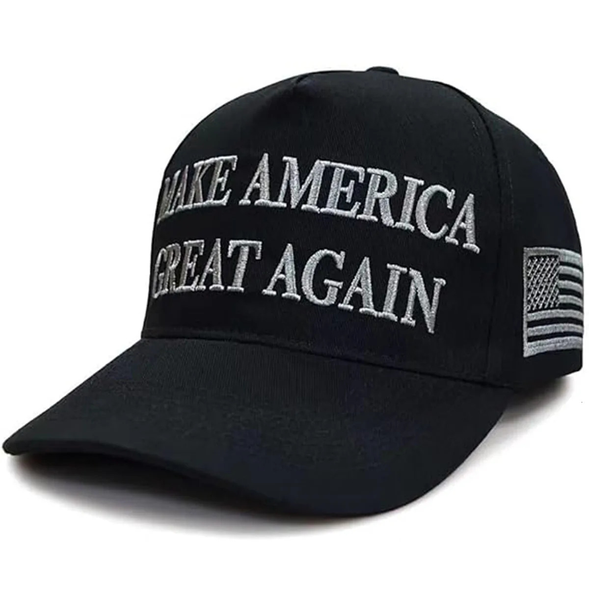 1Pc Black Hat Never Surrender Maga Us Embroidered Adjustable Baseball 250311