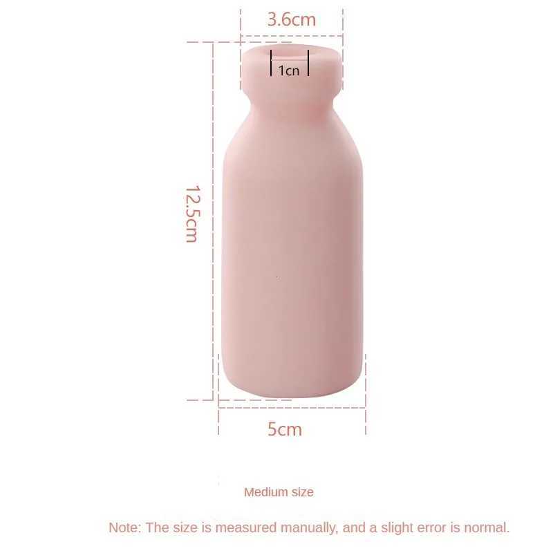 Male Masturbation Cup Milk Bottle Shape Silicone Masturbator Soft Emulational Vaginal Bulge Portable Manual Sex Toys for Man W250311