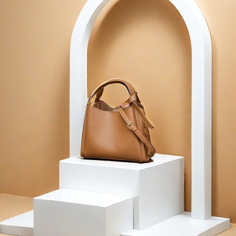 Water Bucket High-End Feeling, Carrying Vegetable Basket Bag, Ladies' Soft Leather Temperament, Commuting Crossbody Handbag