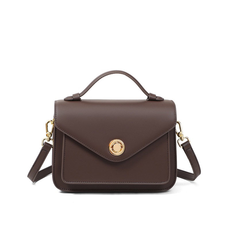 Women's Leather Messenger Bag - Versatile Shoulder Handbag for Commuting
