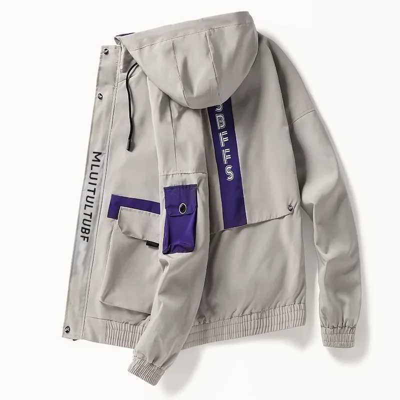 Fashionable Spring Autumn Mens Hooded Jacket Foreign Trade Cross-border Mens Clothing New Style Casual Leisure Regular LengthT250311