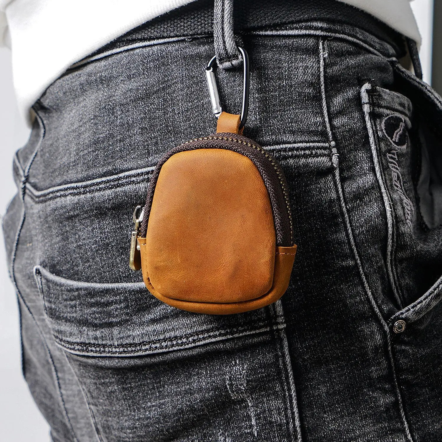 Original leather car key butler stand mens multifunctional wallet womens cowhide zipper coin 250311