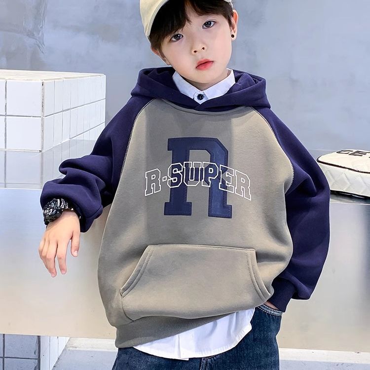 Ddmyshoesvip Boys Hooded Sweatshirt Spring Autumn In New Outerwear And With A Trendy Base For Young Children