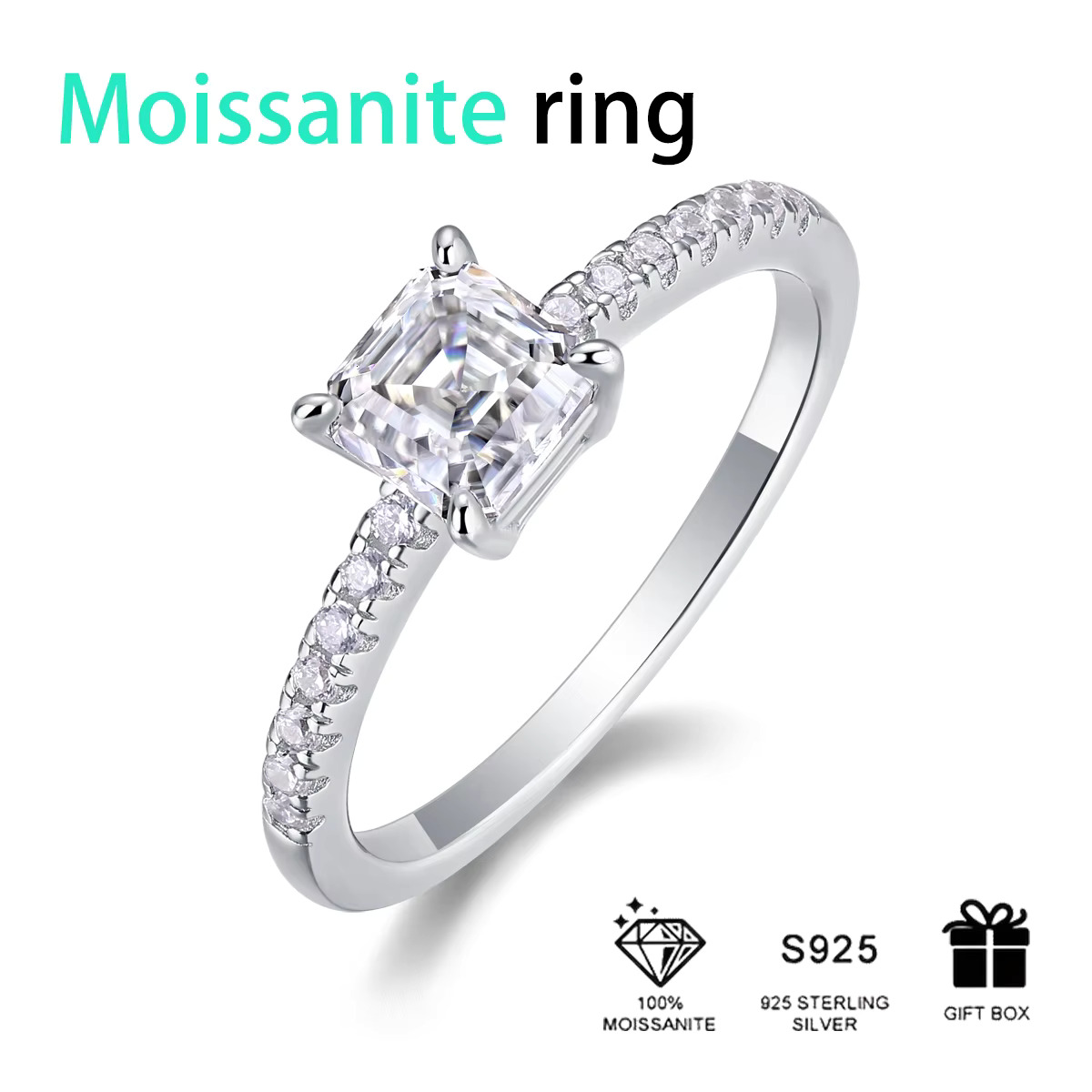 Good Style Beautiful Design Moissanite Diamond Engagement Ring for Women