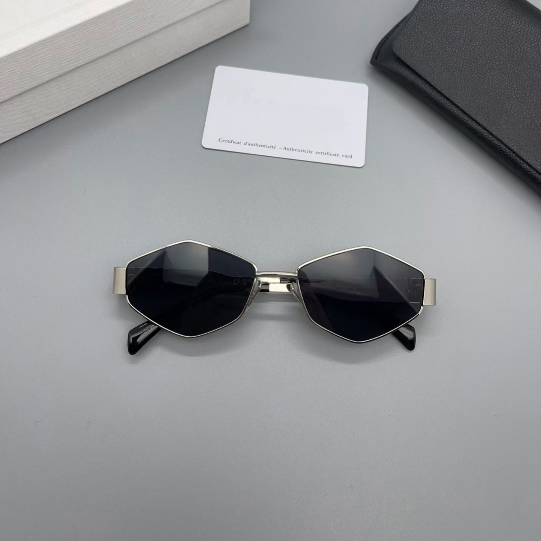 Metal Polygon Personalized Trendy Sunglasses Street Photography Sunglasses Fashion