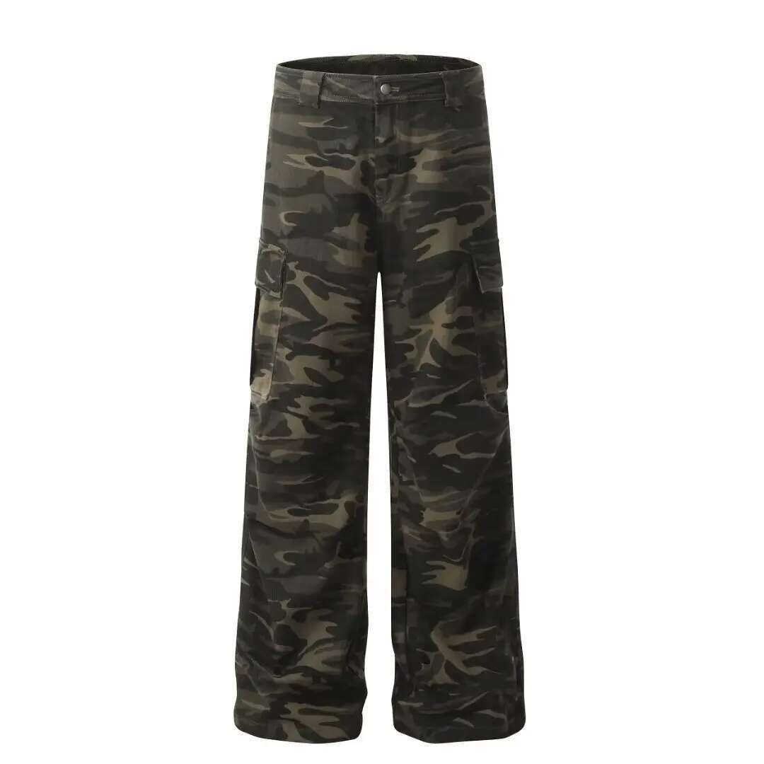 Minimalist Straight Leg Pants For Men Camouflage Casual Pants Fashion Designer Original Men s Pants Lazy And Comfortable New Artistic Trend Hip hop Ca