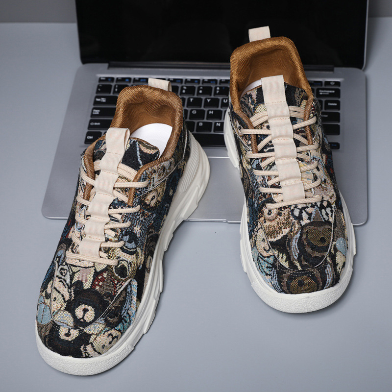 2025 Men's Breathable Fabric Sports Shoes Designer Fashionable And Casual Thick Soled High Top Shoes Low Top Lace Up Sports Men's Board Shoe