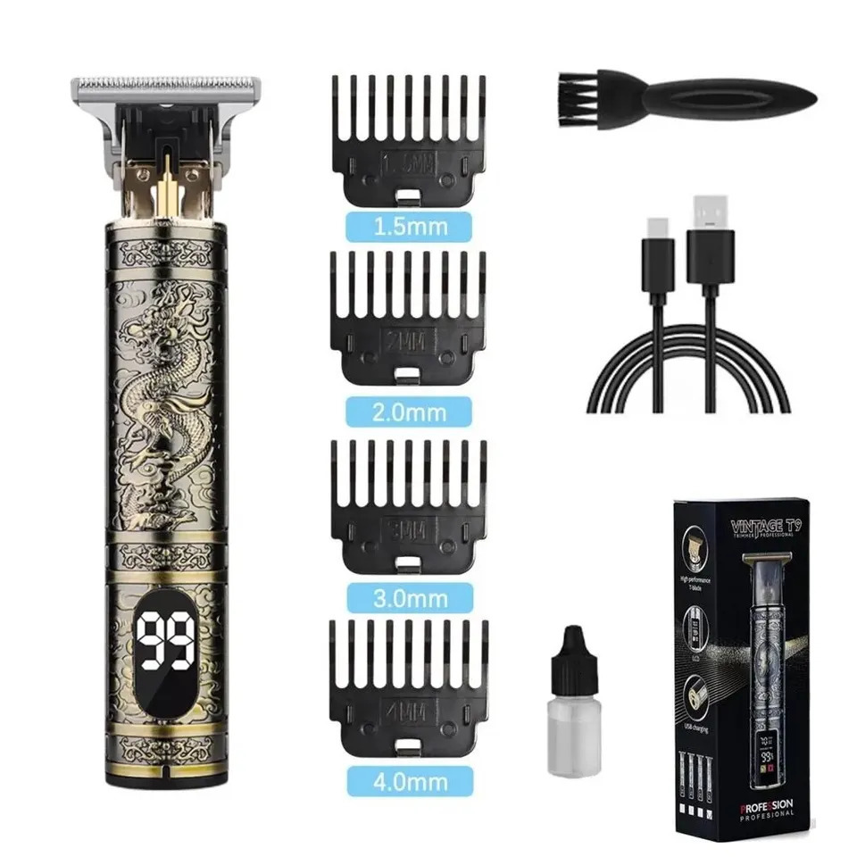 Electric LCD T9 Professional Beard Shaver Hair Clipper Haircut Mens Shaving Machine Blendjet 250311 C260312