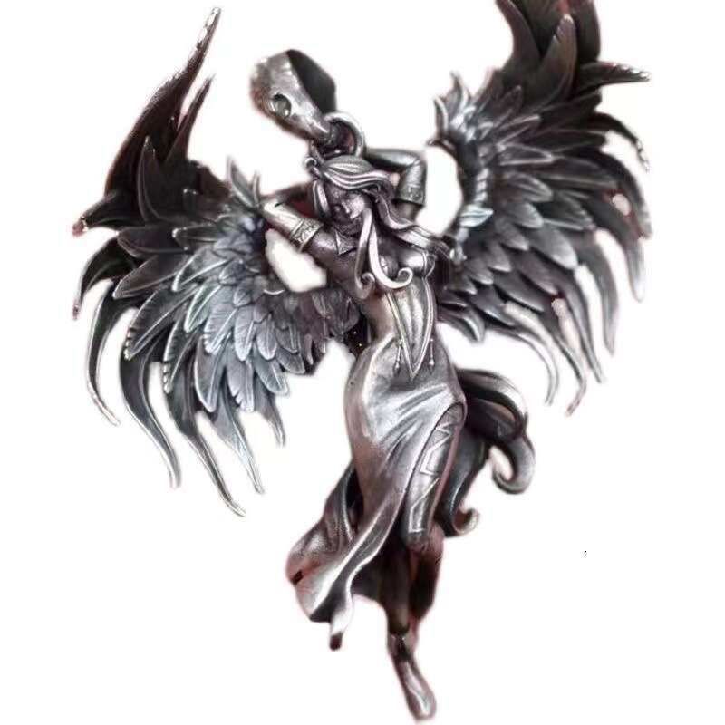 Evil Angel Necklace Unisex Punk Fashion Style Versatile Personalized Accessories