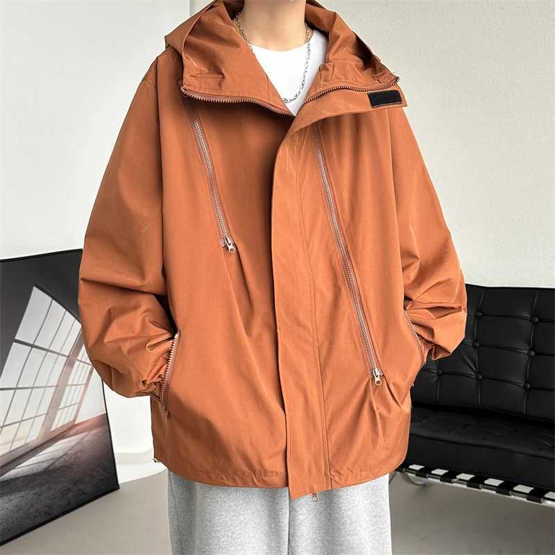 Dropshipping Streetwear 2023 Spring Casual Mens Jackets Hooded Harajuku Windbreaker Jacket For WomanT250311