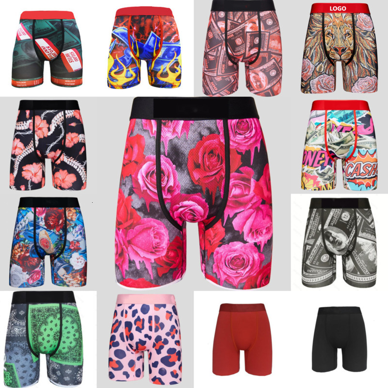 High Quality Designer Men Shorts With Bags Sexy Underpants Ice Silk Quick-drying Boxers Breathable Underwear Male 197colors