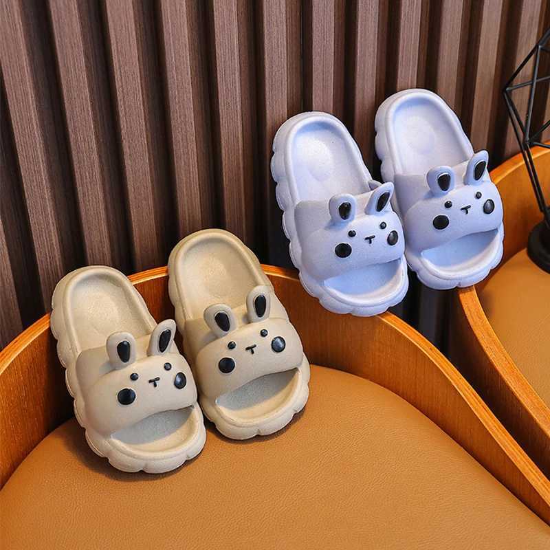Childrens Home Slippers Summer Cute Cartoon Rabbit Slippers Girls Boys Fashion Non-Slip Indoor Flats Kids Beach Shoes SandalT250311