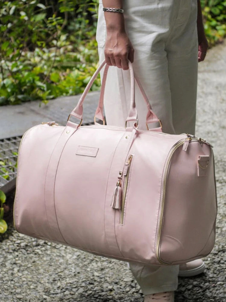 Jenni Bag PU Leather Travel Duffel Limited Edition Foldable Storage Airport Handbag 250311