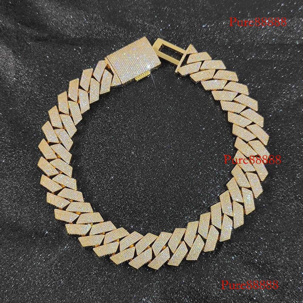 High Quality Custom Hip Hop Jewelry Dia Necklace 25mm 6 Rows CZ Cuban K CHAIN Bg Big Heavy Iced Out Chain For Men