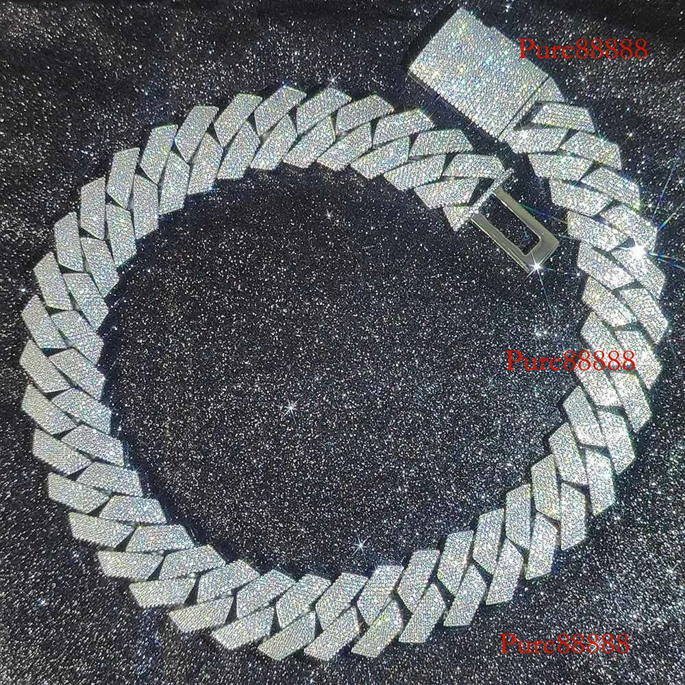 High Quality Custom Hip Hop Jewelry Dia Necklace 25mm 6 Rows CZ Cuban K CHAIN Bg Big Heavy Iced Out Chain For Men