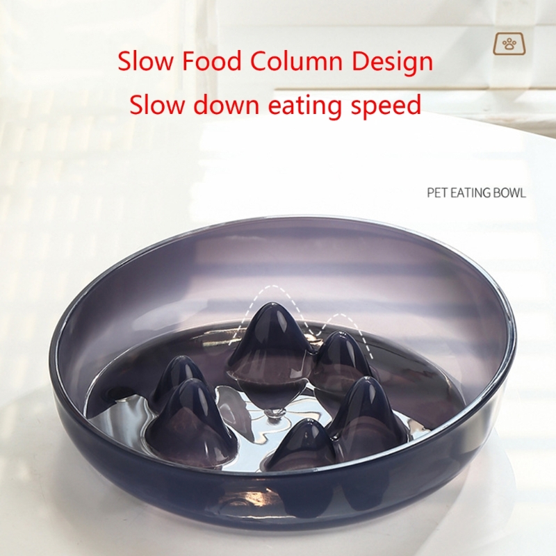 Dog Feeder with Anti-Skid Pads Slow Eating Pet Bowl Silicone Food Plate Dishes Preventing Choking Healthy Design