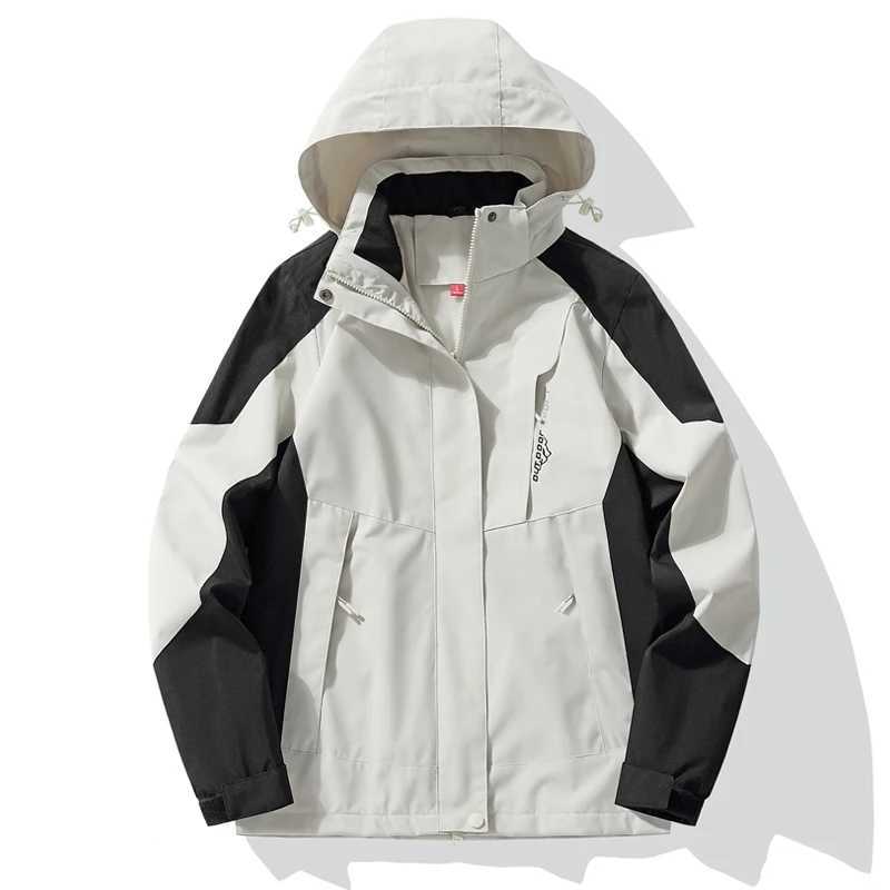Mens Charge Jacket Spring Autumn Fashion Color-Blocked Waterproof Windproof Outdoor Adventure Hooded Coat Mens Casual JacketT250311
