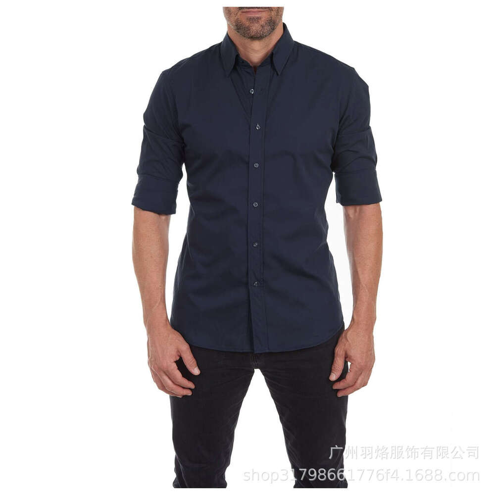 Men's Four Seasons Leisure Oxford Cloth Shirt Slimming Business Edition Anti access Zipper Design for 2025 New Casual Fashion Trendy Clothing