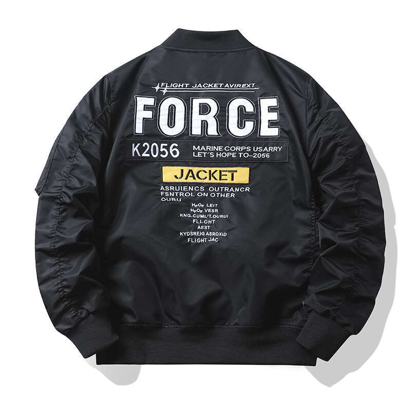 Embroidered Trendy Brand Pilot Men's Spring And Autumn Workwear Top Plus Size Motorcycle Baseball Jacket