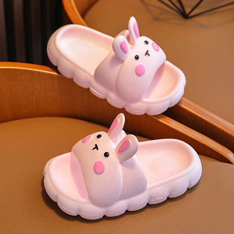 Children Slippers Shark Flip Flops Soft Sole Cartoon Slipper Women Man Bathroom Sandal EVA Non-slip Children Shoes SandalsT250311