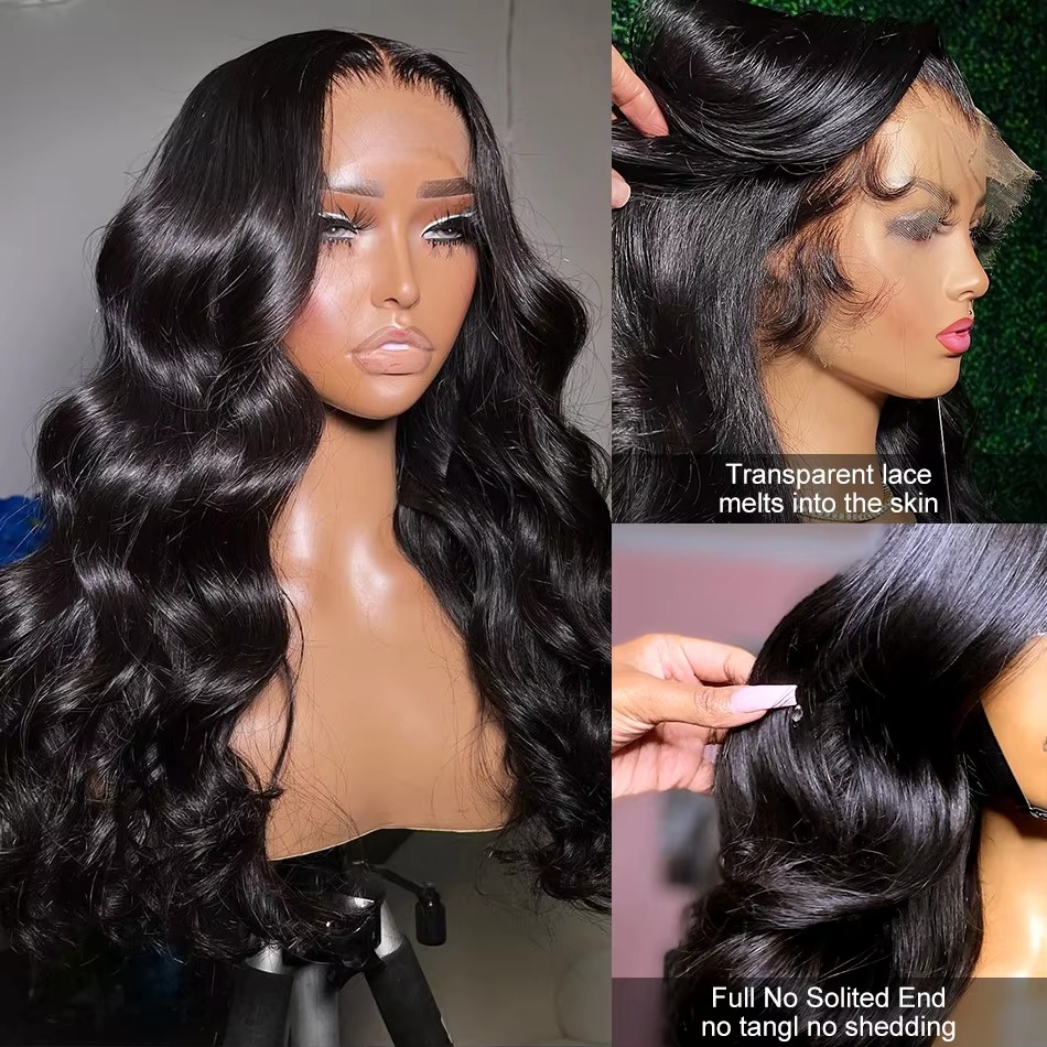 Free shipping Peruvian Soft 360 Full Wig Human Hair Pre Plucked Body Wave Glueless 13x4 13x6 Hd Transparent Lace Front Wigs Synthetic for Women