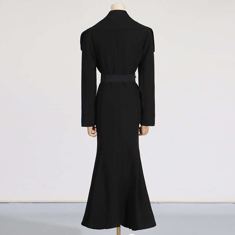 Trendy Trench Coat For Women In The Spring Of 2025, Fashionable Lapel High-End Feel, Tied Up With Slim Fit And A Slimming Long Jacket