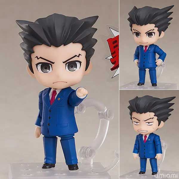 10cm Phoenix Wright Ace Attorney Miles Edgeworth 1761 1762 Anime Figurine Action Figure Toys Doll Christmas Gift With BoxXJ250311