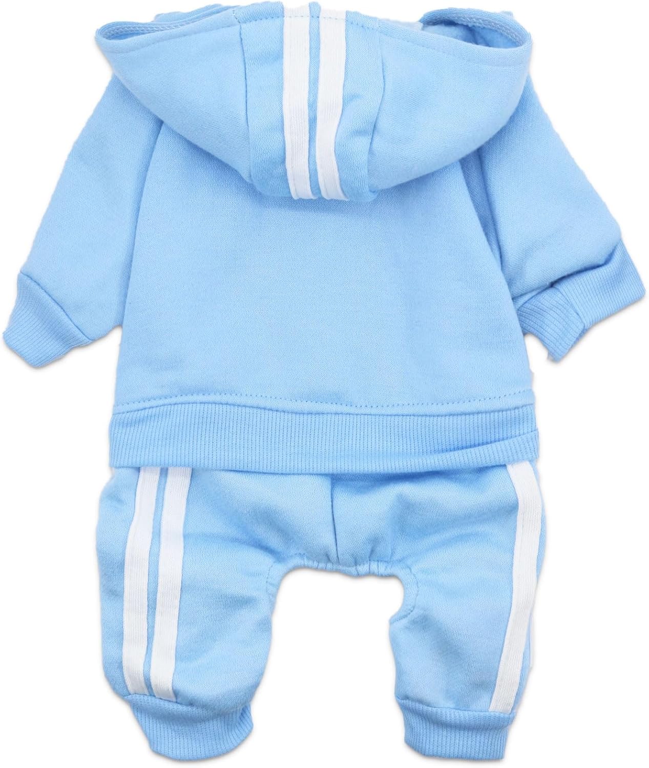 Small Dog and Cat Hoodie, 4-Leg Fleece Sweater for Puppies, Winter Cotton Jumpsuit for Small to Medium Pets