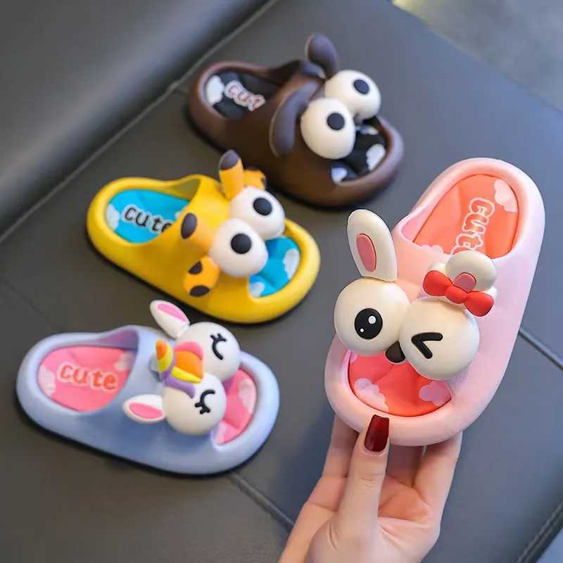 Childrens Fashion Cartoon Sandals and Slippers Summer Boys and Girls Anti Slip Soft Soles Infants Children Hole Shoes Size24-39T250311