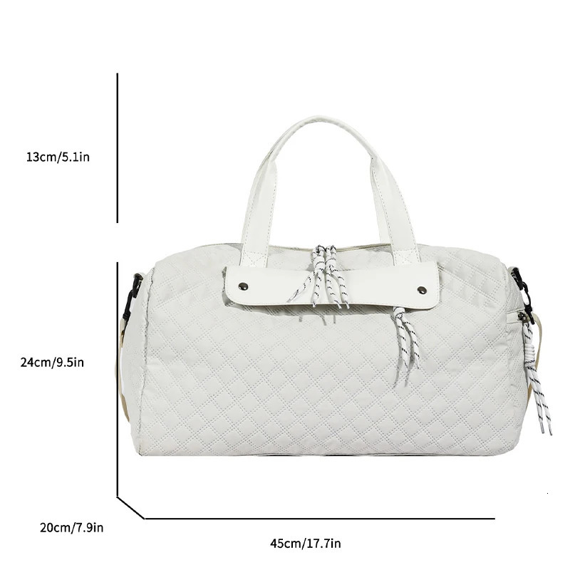 Carry on travel luggage bag nylon waterproof sports fitness handbag womens large capacity storage 250311