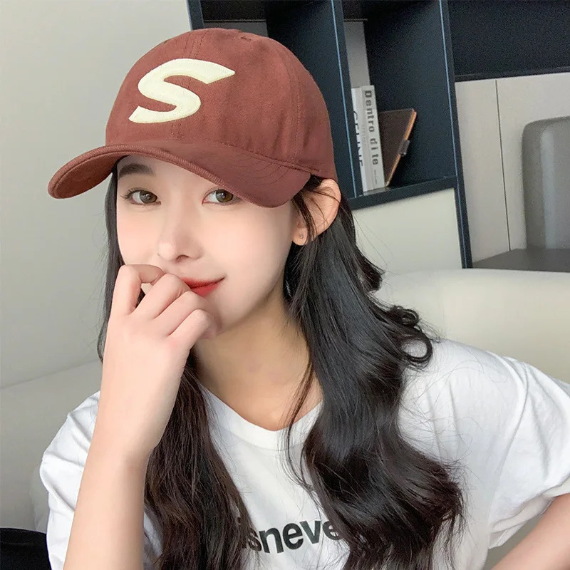 Letter Large S Baseball Hat Summer Fashion Outdoor Sun Visitor 250311